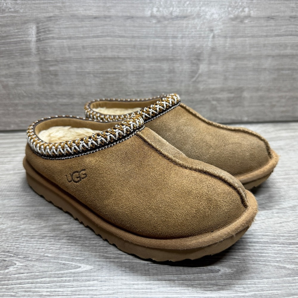 UGG Tasman II Big Kid's Slippers Size 2 Chestnut 1019066K Slip On Comfort